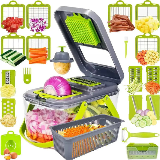 ⭐ 4.5 (3 213 vendus ) Hachoir Mandoline Multifonctionnelle