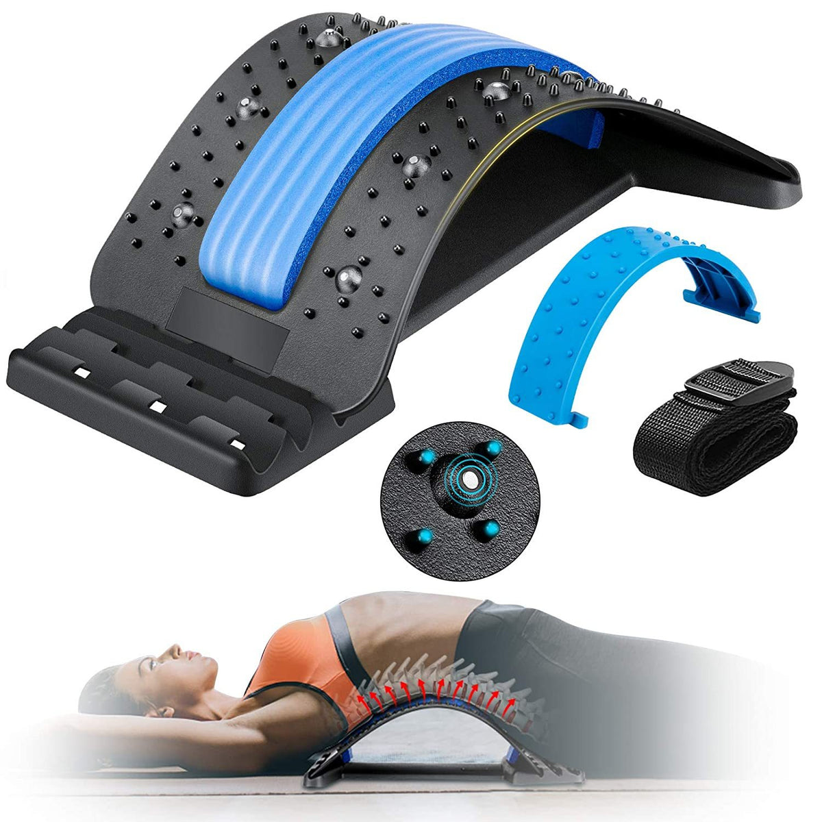 ⭐ 5.0 (5 600 vendus ) Civière de massage lombaire réglable